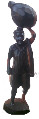 Cement figurine sculpture for interior and exterior decoration