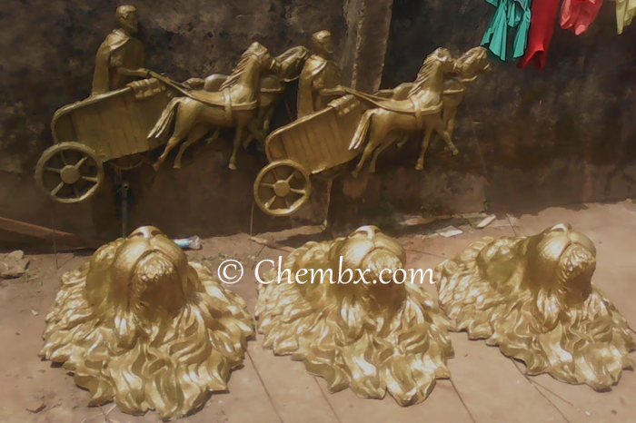 Cement garden sculpture large outdoor art piece