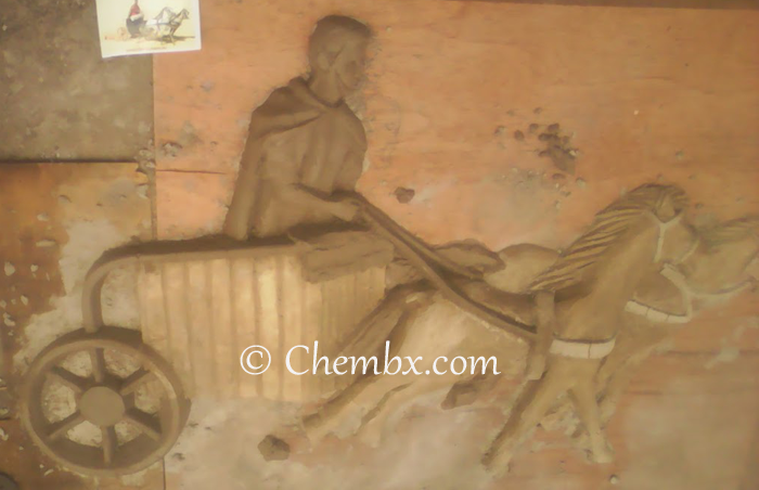 Cement architectural sculpture relief wall art Lagos